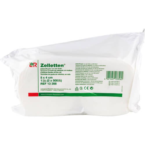 ZELLETTEN Tupfer 4x5 cm unsteril Rolle ZELLETTEN Tupfer 4x5 cm unsteril Rolle