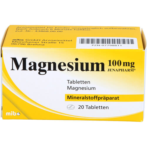 MAGNESIUM 100 mg Jenapharm Tabletten MAGNESIUM 100 mg Jenapharm Tabletten