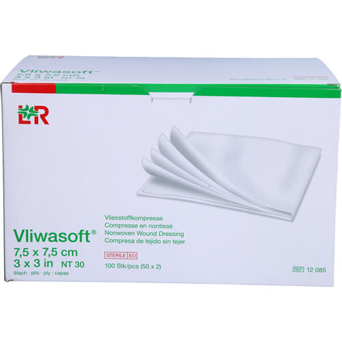 VLIWASOFT Vlieskompressen steril 7,5x7,5 cm 6l. VLIWASOFT Vlieskompressen steril 7,5x7,5 cm 6l.