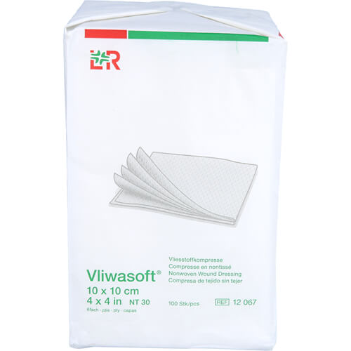 VLIWASOFT Vlieskompressen unsteril 10x10 cm 6l. VLIWASOFT Vlieskompressen unsteril 10x10 cm 6l.