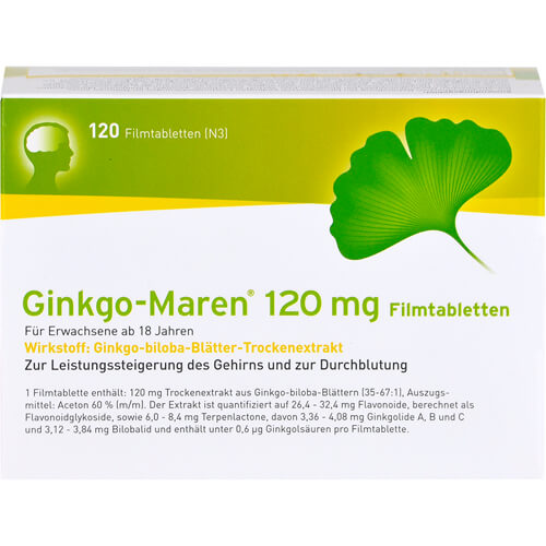GINKGO-MAREN 120 mg Filmtabletten GINKGO-MAREN 120 mg Filmtabletten