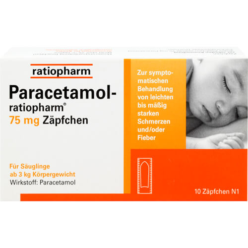 PARACETAMOL-ratiopharm 75 mg Zäpfchen PARACETAMOL-ratiopharm 75 mg Zäpfchen