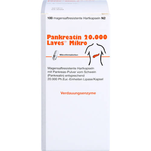 PANKREATIN 20.000 Laves Mikro magensaftr.Hartkaps. PANKREATIN 20.000 Laves Mikro magensaftr.Hartkaps.