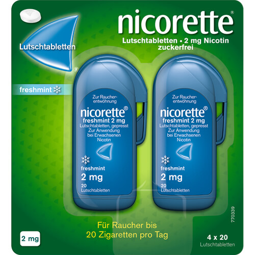 NICORETTE freshmint 2 mg Lutschtabletten gepresst NICORETTE freshmint 2 mg Lutschtabletten gepresst