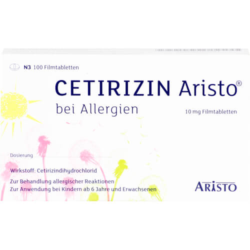 CETIRIZIN Aristo bei Allergien 10 mg Filmtabletten CETIRIZIN Aristo bei Allergien 10 mg Filmtabletten