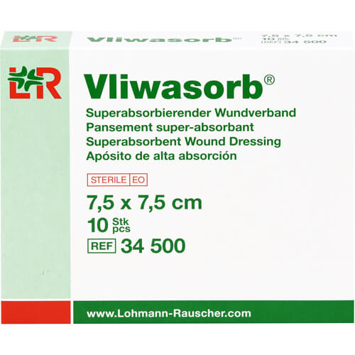VLIWASORB superabsorb.Saugkomp.steril 7,5x7,5 cm VLIWASORB superabsorb.Saugkomp.steril 7,5x7,5 cm