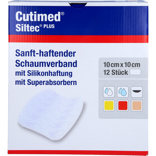 CUTIMED Siltec Plus Schaumverb.10x10 cm haftend CUTIMED Siltec Plus Schaumverb.10x10 cm haftend