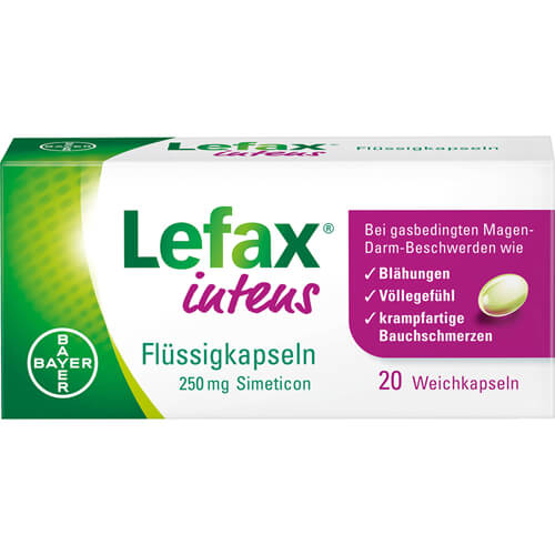 LEFAX intens Flüssigkapseln 250 mg Simeticon LEFAX intens Flüssigkapseln 250 mg Simeticon