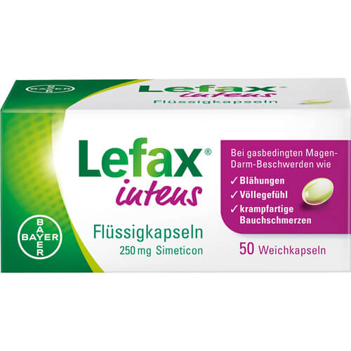 LEFAX intens Flüssigkapseln 250 mg Simeticon LEFAX intens Flüssigkapseln 250 mg Simeticon