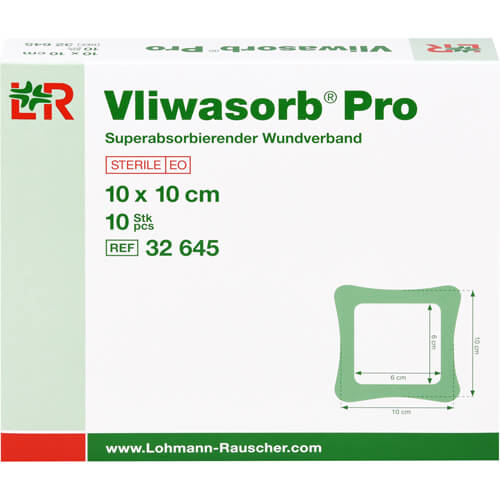 VLIWASORB Pro superabsorb.Komp.steril 10x10 cm VLIWASORB Pro superabsorb.Komp.steril 10x10 cm