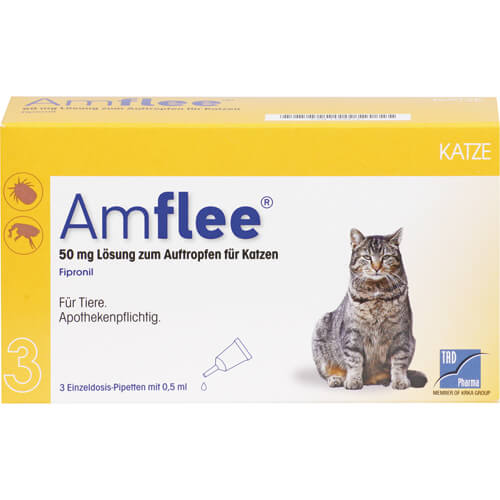 AMFLEE 50 mg Spot-on Lösung z.Auftropfen f.Katzen AMFLEE 50 mg Spot-on Lösung z.Auftropfen f.Katzen
