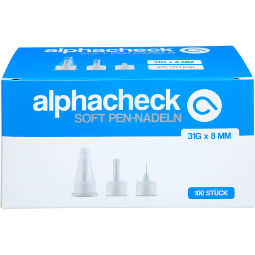 ALPHACHECK soft Pen-Nadeln 31 Gx8 mm ALPHACHECK soft Pen-Nadeln 31 Gx8 mm