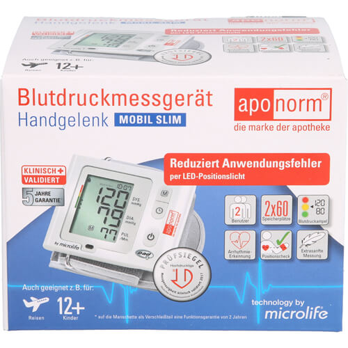 APONORM Blutdruckmessgerät Mobil Slim Handgelenk APONORM Blutdruckmessgerät Mobil Slim Handgelenk