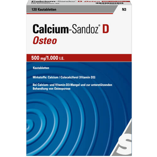 CALCIUM SANDOZ D Osteo 500 mg/1.000 I.E. Kautabl. CALCIUM SANDOZ D Osteo 500 mg/1.000 I.E. Kautabl.
