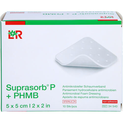 SUPRASORB P+PHMB Schaumverband 5x5 cm SUPRASORB P+PHMB Schaumverband 5x5 cm