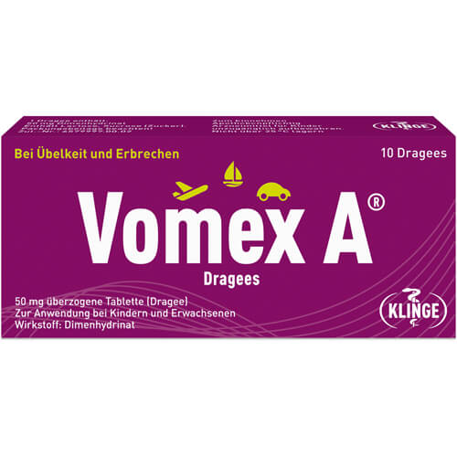 VOMEX A Dragees 50 mg überzogene Tabletten VOMEX A Dragees 50 mg überzogene Tabletten