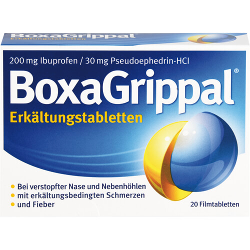 BOXAGRIPPAL Erkältungstabletten 200 mg/30 mg FTA BOXAGRIPPAL Erkältungstabletten 200 mg/30 mg FTA
