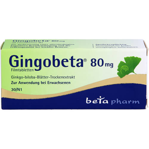 GINGOBETA 80 mg Filmtabletten GINGOBETA 80 mg Filmtabletten