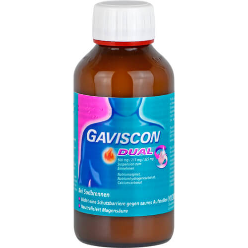 GAVISCON Dual 500mg/213mg/325mg Suspension z.Einn. GAVISCON Dual 500mg/213mg/325mg Suspension z.Einn.