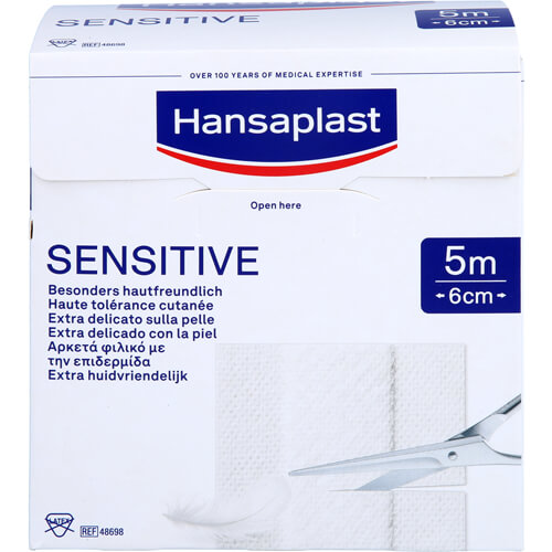 HANSAPLAST Sensitive Pflaster 6 cmx5 m Rolle HANSAPLAST Sensitive Pflaster 6 cmx5 m Rolle