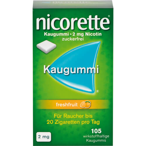 NICORETTE 2 mg freshfruit Kaugummi NICORETTE 2 mg freshfruit Kaugummi
