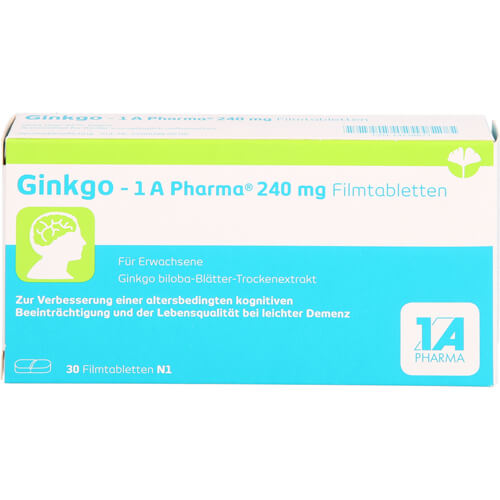 GINKGO-1A Pharma 240 mg Filmtabletten GINKGO-1A Pharma 240 mg Filmtabletten