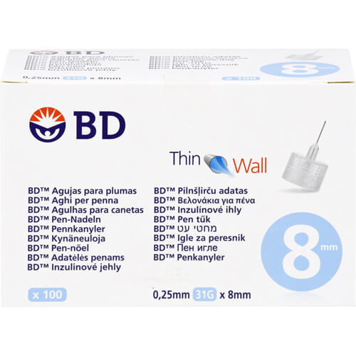 BD THIN Wall Pen-Nadeln 0,25 31 Gx8 mm BD THIN Wall Pen-Nadeln 0,25 31 Gx8 mm