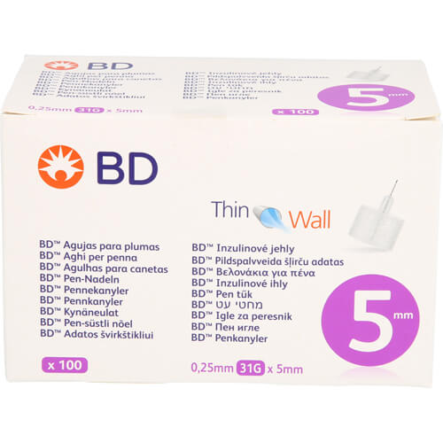 BD THIN Wall Pen-Nadeln 0,25 31 Gx5 mm BD THIN Wall Pen-Nadeln 0,25 31 Gx5 mm