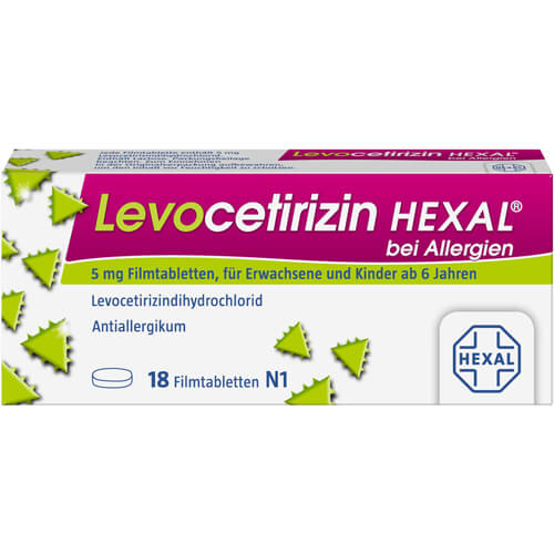 LEVOCETIRIZIN HEXAL bei Allergien 5 mg Filmtabl. LEVOCETIRIZIN HEXAL bei Allergien 5 mg Filmtabl.