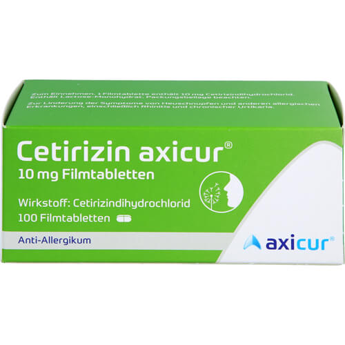 CETIRIZIN axicur 10 mg Filmtabletten CETIRIZIN axicur 10 mg Filmtabletten