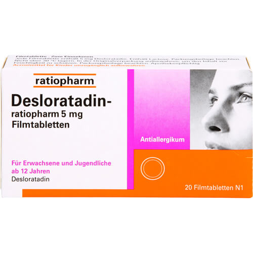 DESLORATADIN-ratiopharm 5 mg Filmtabletten DESLORATADIN-ratiopharm 5 mg Filmtabletten