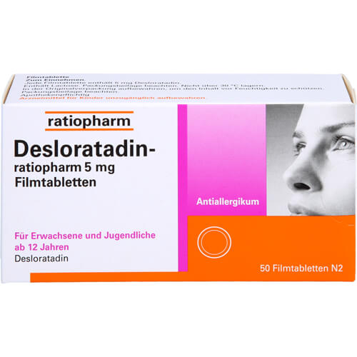 DESLORATADIN-ratiopharm 5 mg Filmtabletten DESLORATADIN-ratiopharm 5 mg Filmtabletten