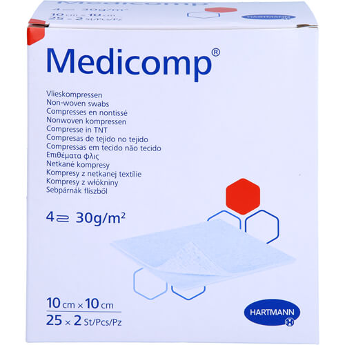 MEDICOMP Vlieskomp.steril 10x10 cm MEDICOMP Vlieskomp.steril 10x10 cm