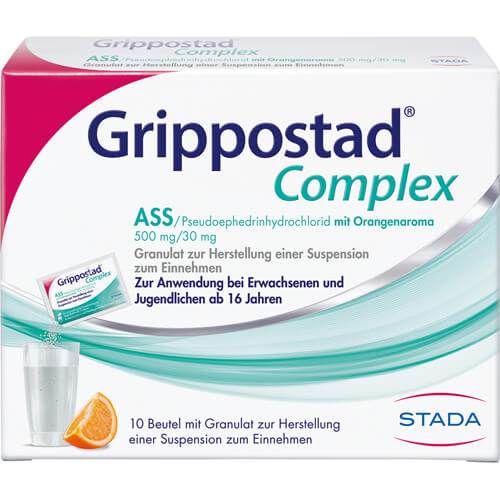 GRIPPOSTAD Complex ASS/Pseudoeph.500/30 mg Orange GRIPPOSTAD Complex ASS/Pseudoeph.500/30 mg Orange