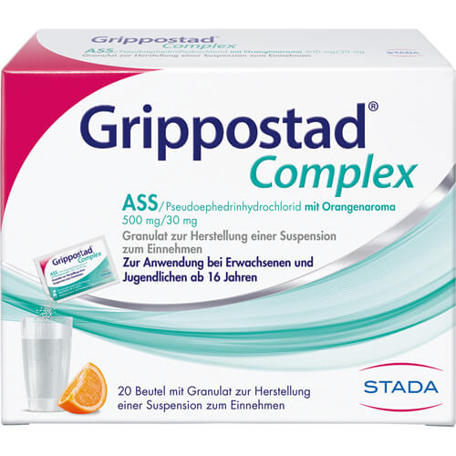 GRIPPOSTAD Complex ASS/Pseudoeph.500/30 mg Orange GRIPPOSTAD Complex ASS/Pseudoeph.500/30 mg Orange