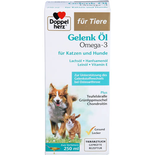 DOPPELHERZ für Tiere Gelenk Öl f.Hunde/Katzen DOPPELHERZ für Tiere Gelenk Öl f.Hunde/Katzen