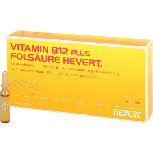 VITAMIN B12 PLUS Folsäure Hevert a 2 ml Ampullen VITAMIN B12 PLUS Folsäure Hevert a 2 ml Ampullen