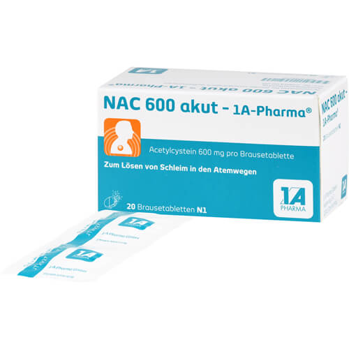 NAC 600 akut-1A Pharma Brausetabletten NAC 600 akut-1A Pharma Brausetabletten