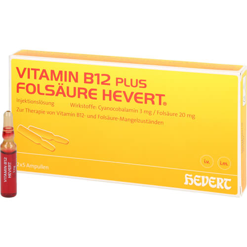 VITAMIN B12 PLUS Folsäure Hevert a 2 ml Ampullen VITAMIN B12 PLUS Folsäure Hevert a 2 ml Ampullen