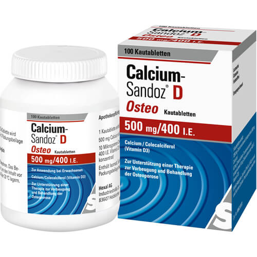 CALCIUM SANDOZ D Osteo 500 mg/400 I.E. Kautabl. CALCIUM SANDOZ D Osteo 500 mg/400 I.E. Kautabl.