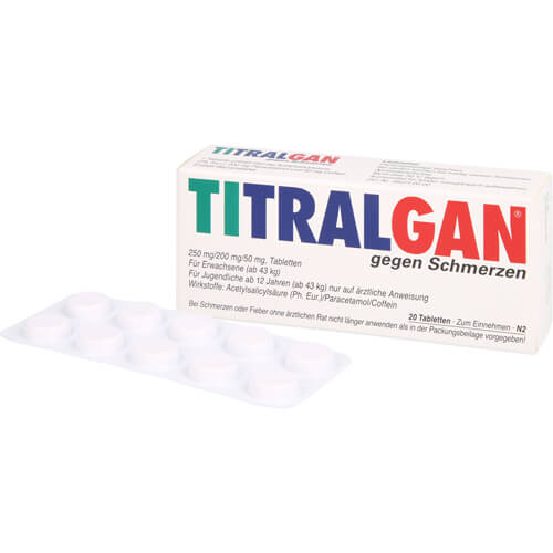 TITRALGAN Tabletten gegen Schmerzen TITRALGAN Tabletten gegen Schmerzen