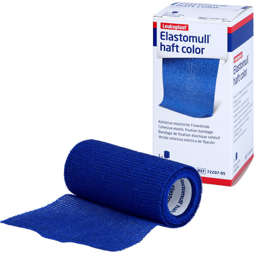 ELASTOMULL haft color 10 cmx4 m Fixierb.blau ELASTOMULL haft color 10 cmx4 m Fixierb.blau