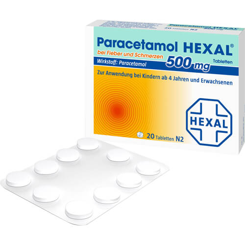 PARACETAMOL 500 mg HEXAL b.Fieber u.Schmerzen Tab. PARACETAMOL 500 mg HEXAL b.Fieber u.Schmerzen Tab.