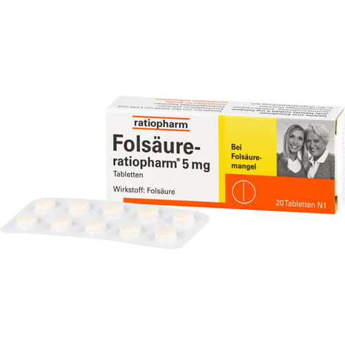 FOLSÄURE-RATIOPHARM 5 mg Tabletten FOLSÄURE-RATIOPHARM 5 mg Tabletten