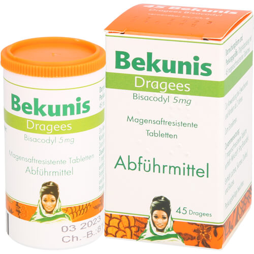 BEKUNIS Dragees Bisacodyl 5 mg magensaftres.Tabl. BEKUNIS Dragees Bisacodyl 5 mg magensaftres.Tabl.