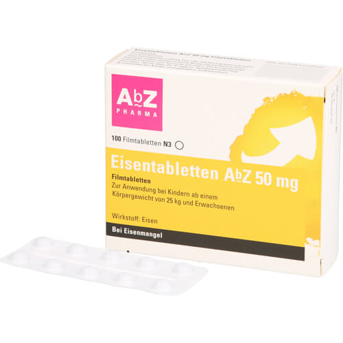 EISENTABLETTEN AbZ 50 mg Filmtabletten EISENTABLETTEN AbZ 50 mg Filmtabletten