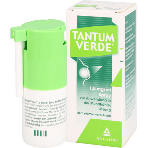 TANTUM VERDE 1,5 mg/ml Spray z.Anwen.i.d.Mundhöhle TANTUM VERDE 1,5 mg/ml Spray z.Anwen.i.d.Mundhöhle