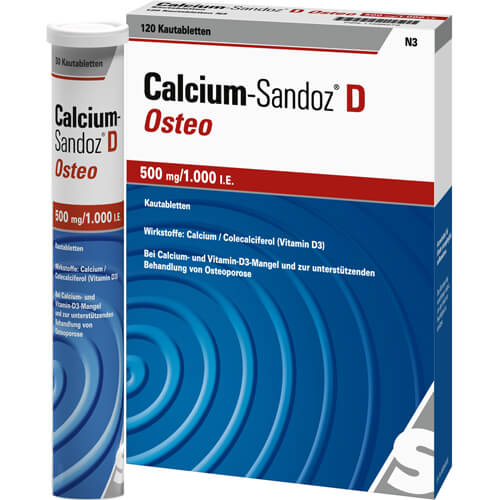 CALCIUM SANDOZ D Osteo 500 mg/1.000 I.E. Kautabl. CALCIUM SANDOZ D Osteo 500 mg/1.000 I.E. Kautabl.