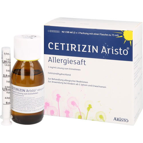 CETIRIZIN Aristo Allergiesaft 1 mg/ml Lsg.z.Einn. CETIRIZIN Aristo Allergiesaft 1 mg/ml Lsg.z.Einn.