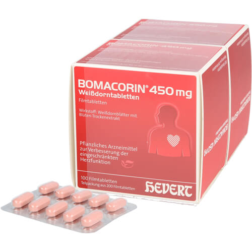 BOMACORIN 450 mg Weißdorntabletten BOMACORIN 450 mg Weißdorntabletten